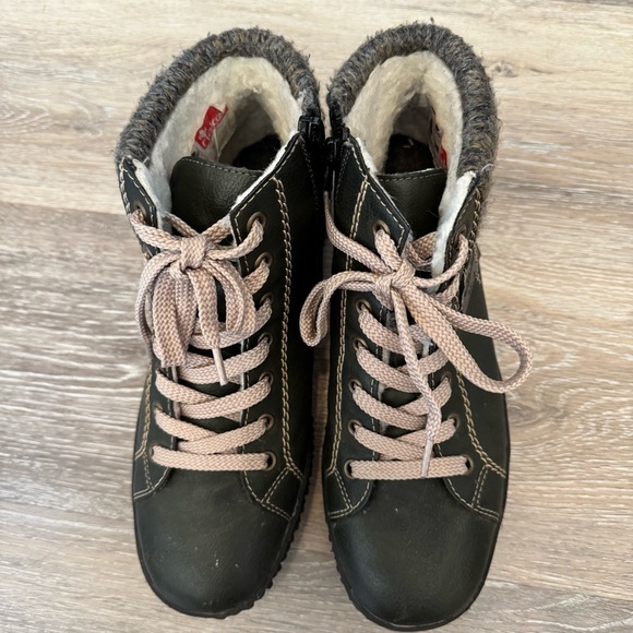 Rieker Cordula 30 Ankle Boots Forest Green Size 39 US 8 - Picture 7 of 10